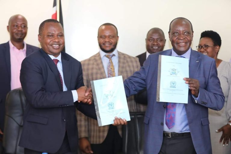 Vihiga Enters into an MoU with RCMRD on Corporation in Utilization of Geospatial Technologies.